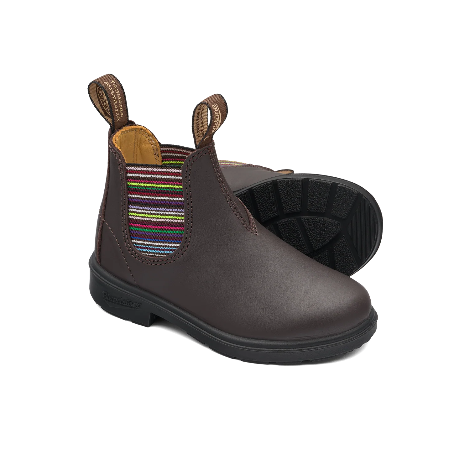 Blundstone 1413 Kids Brown Striped Elastic - Image 3
