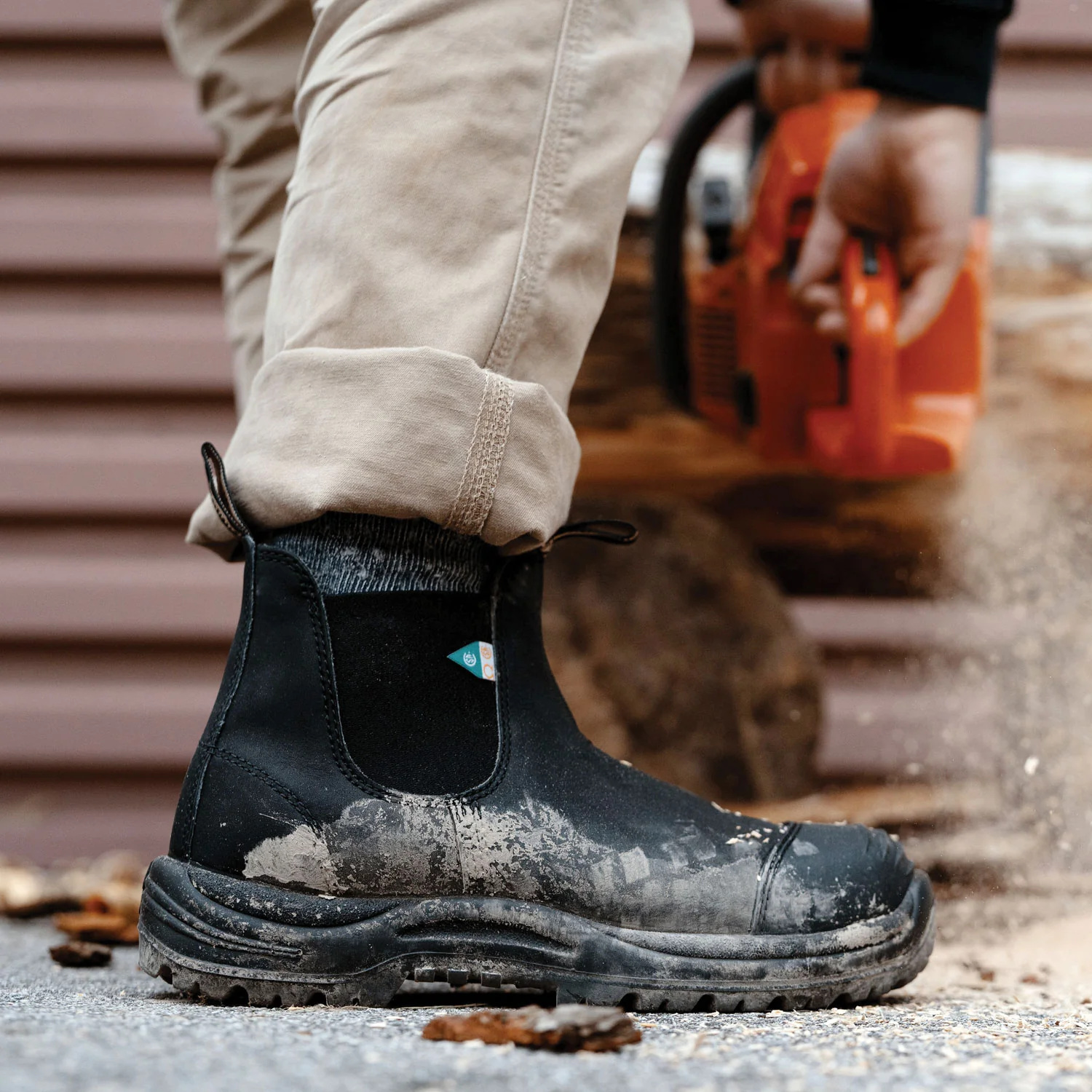 Blundstone 168 Work & Safety Boot Rubber Toe Cap Black - Image 6