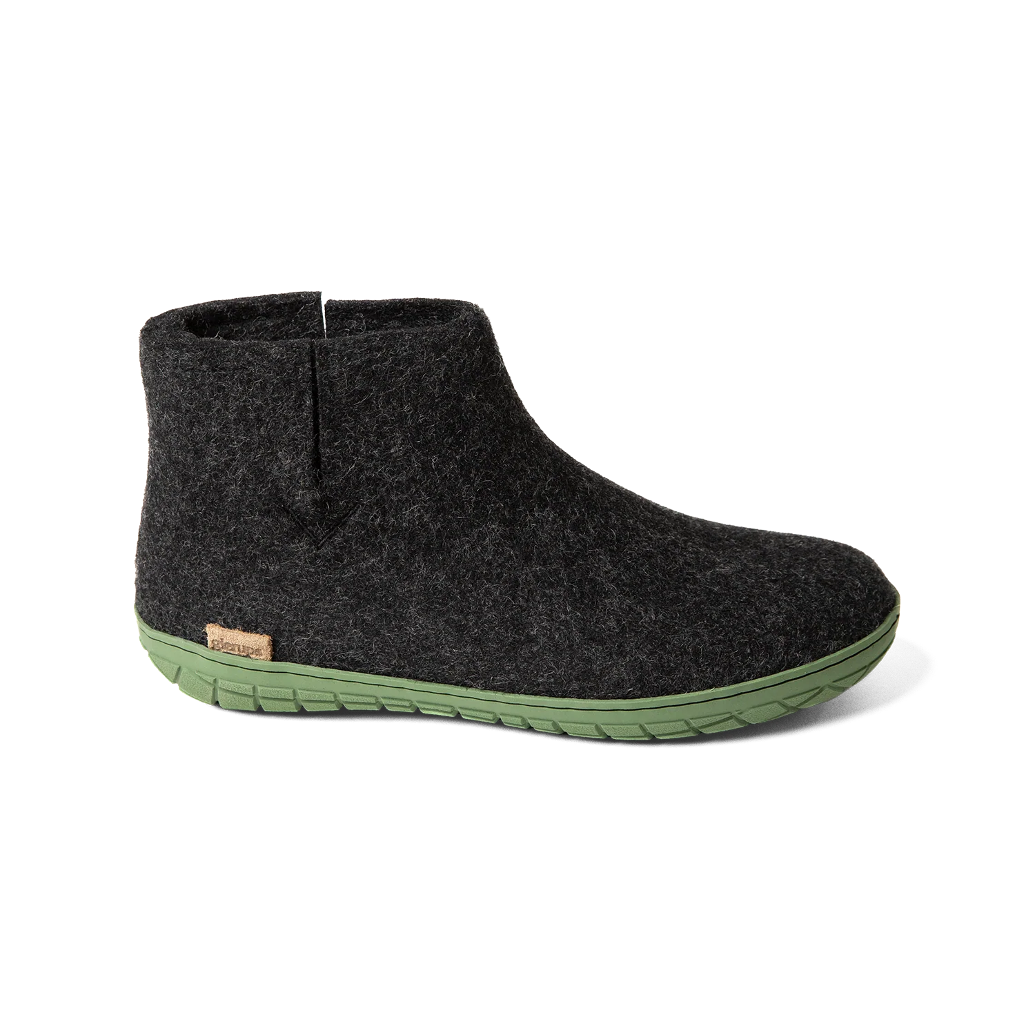 Glerups Boot Charcoal - Green Rubber Sole - Image 3