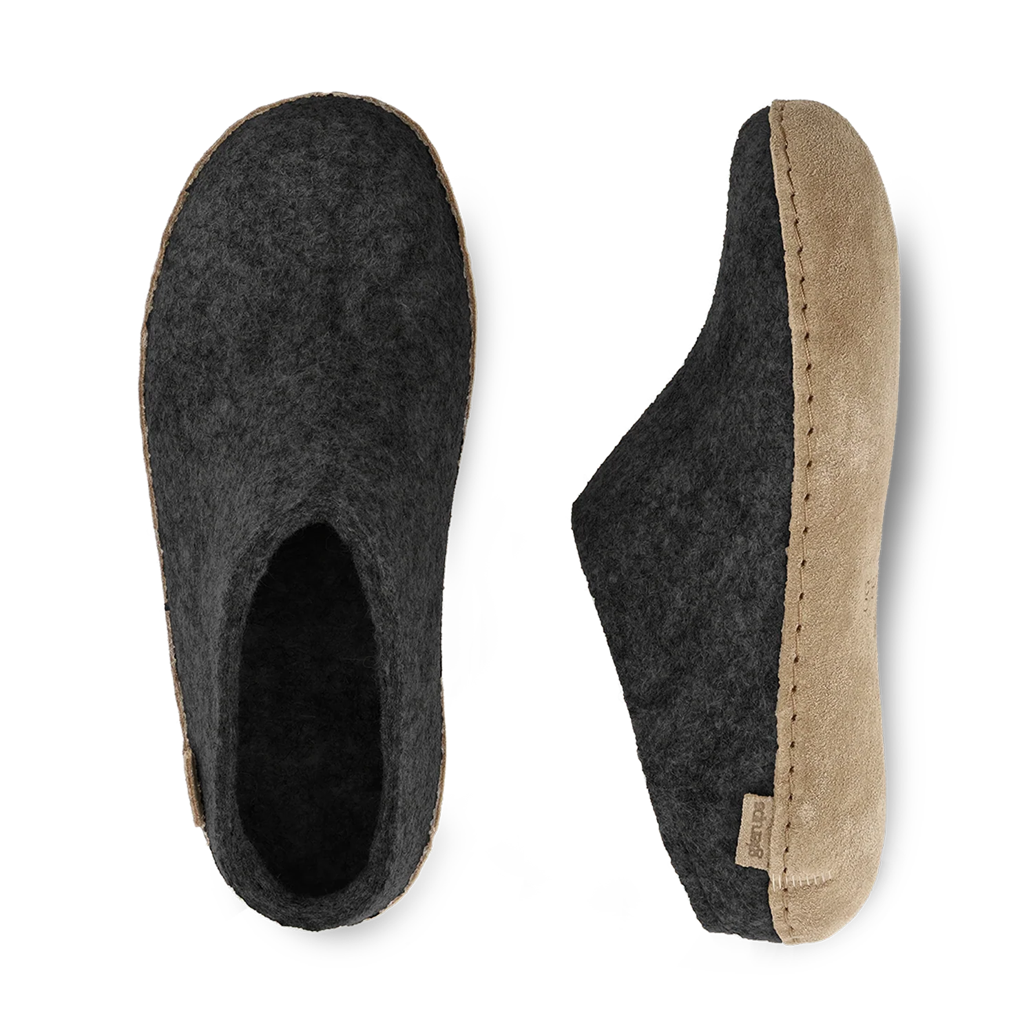 Glerups Slip-on Charcoal - Leather Sole - Image 3