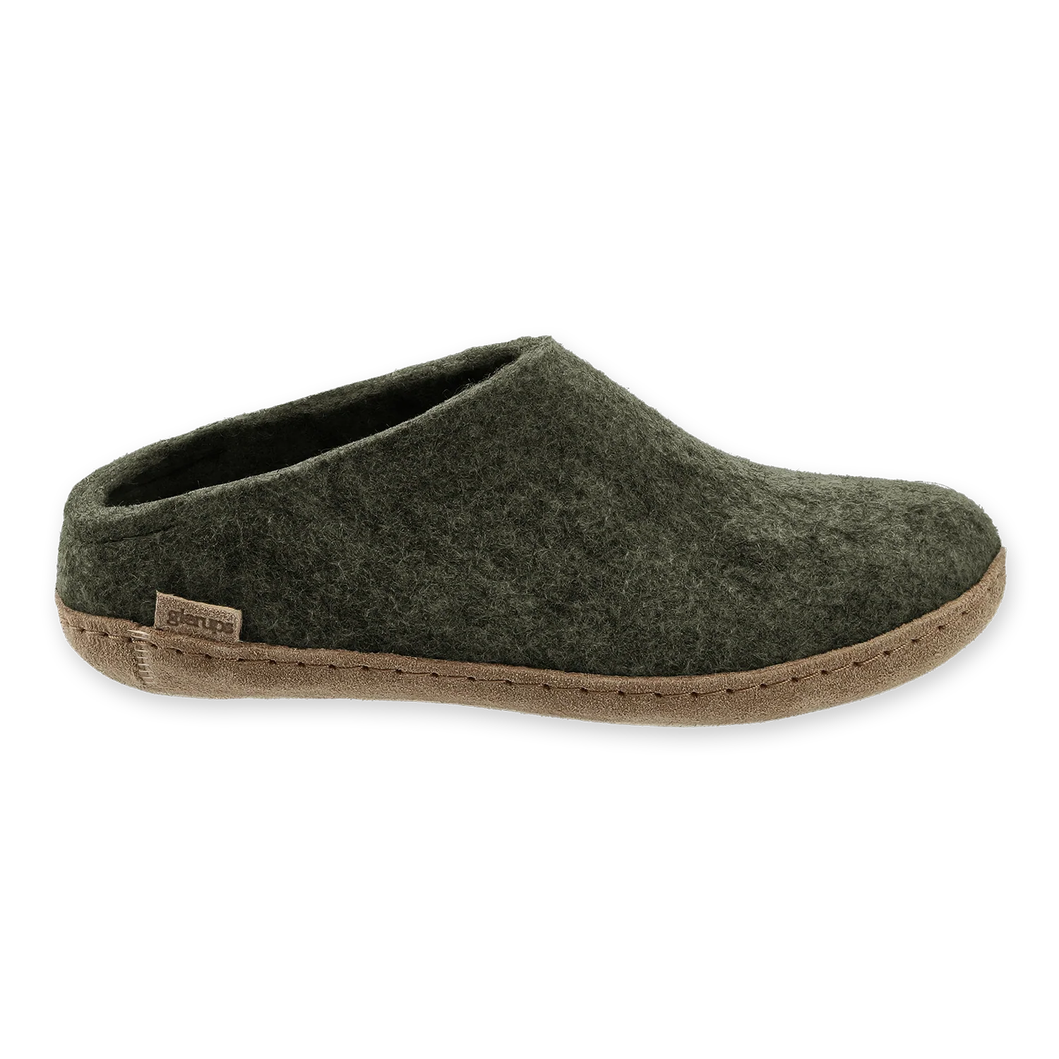 Glerups Slip-on Forest Green - Leather Sole - Image 3