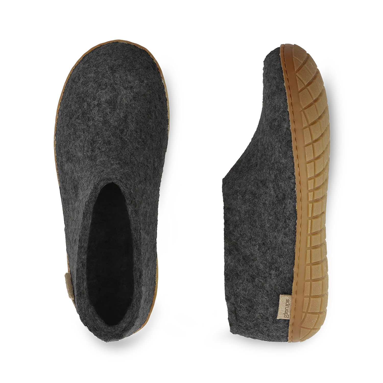 Glerups Shoe Charcoal - Rubber Sole - Image 3