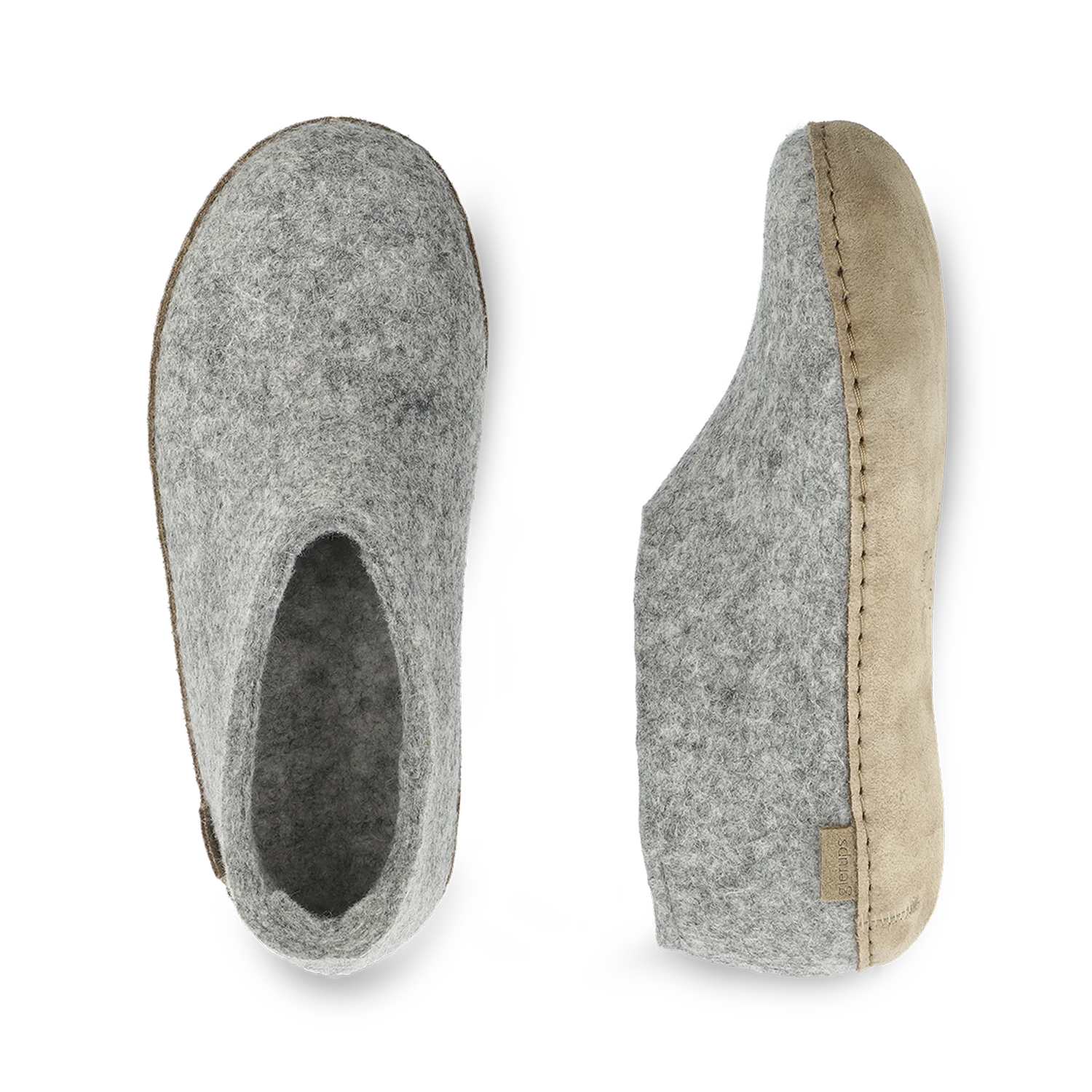 Glerups Shoe Grey - Leather Sole - Image 3