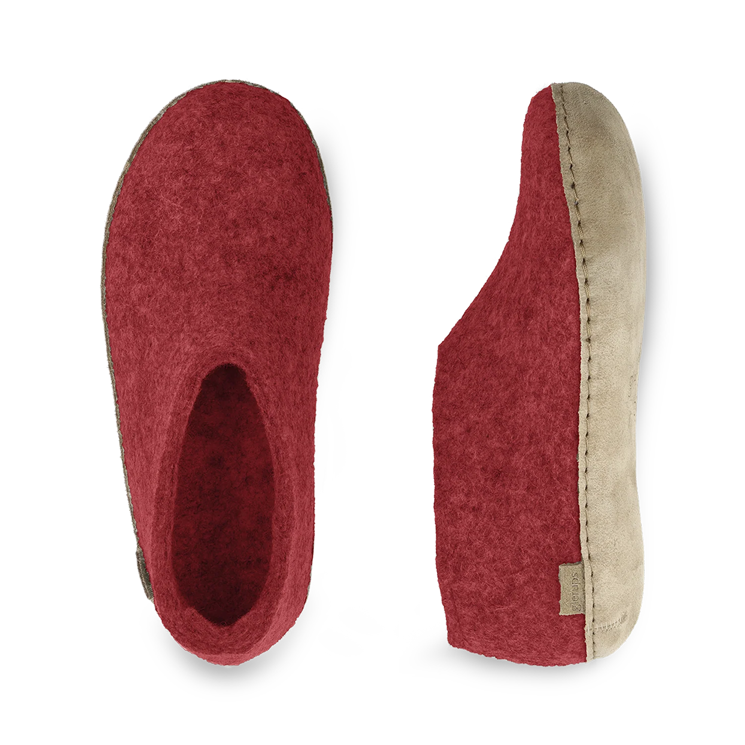 Glerups Shoe Red - Leather Sole - Image 3