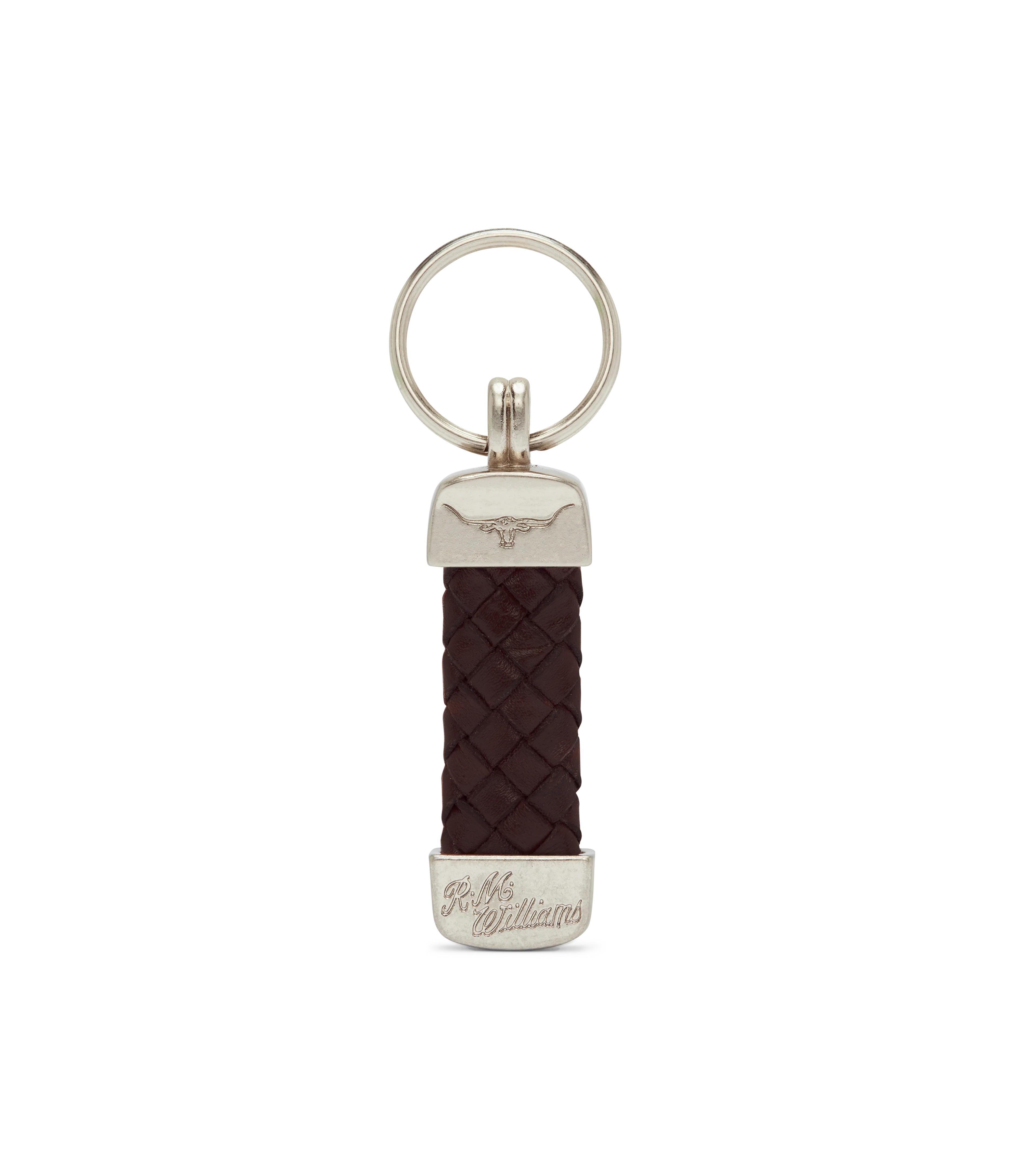 R.M. Williams Plaited Keyring - Brown