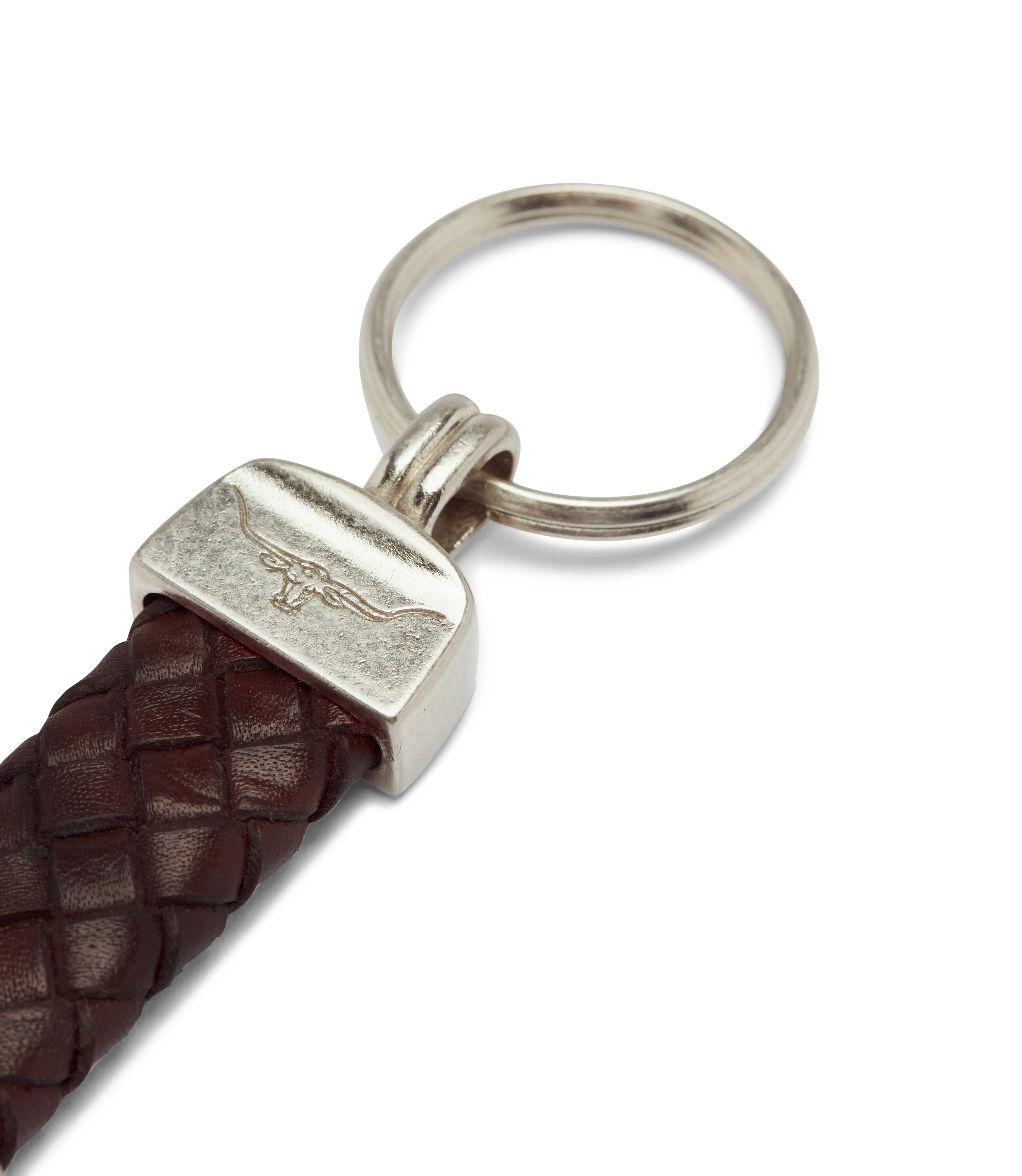 R.M. Williams Plaited Keyring - Brown - Image 3