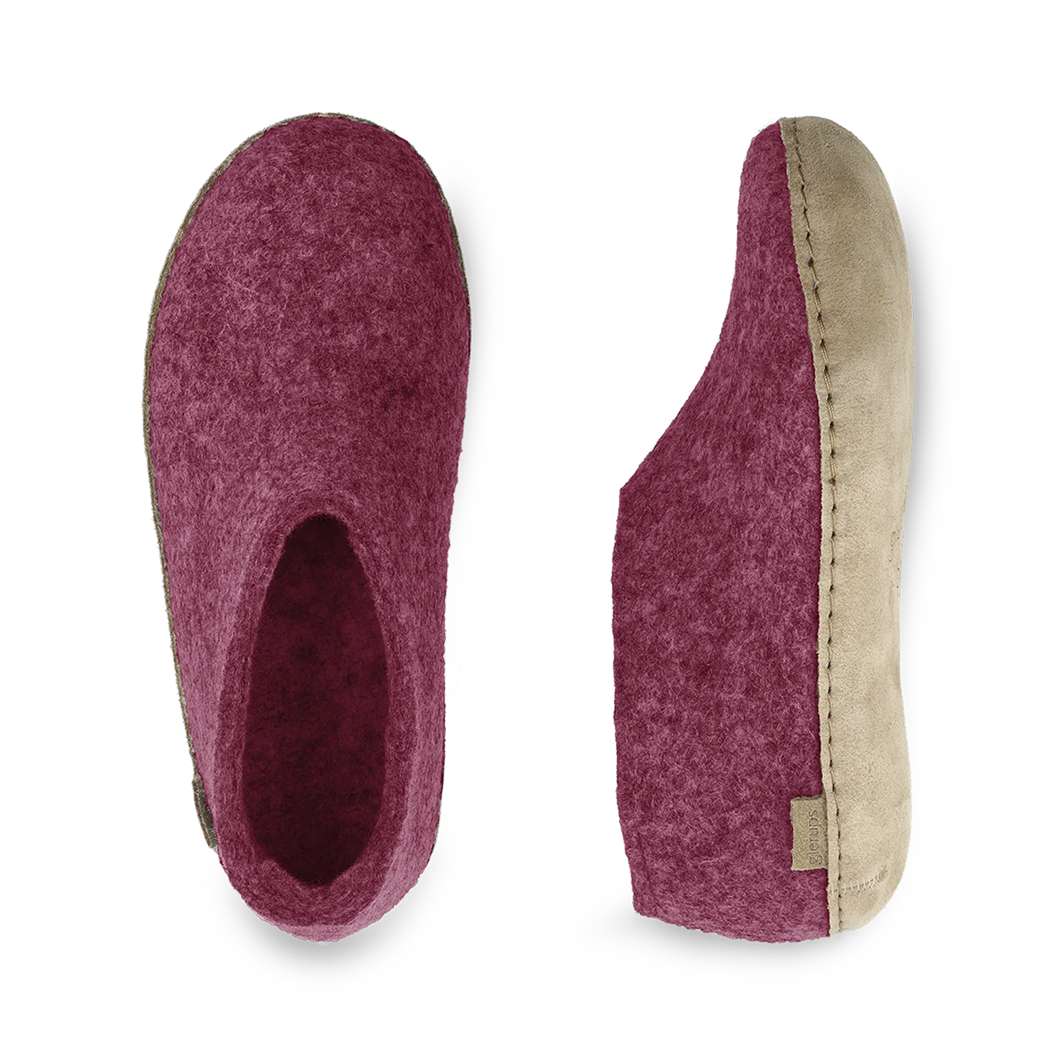 Glerups Shoe Cranberry - Leather Sole - Image 3